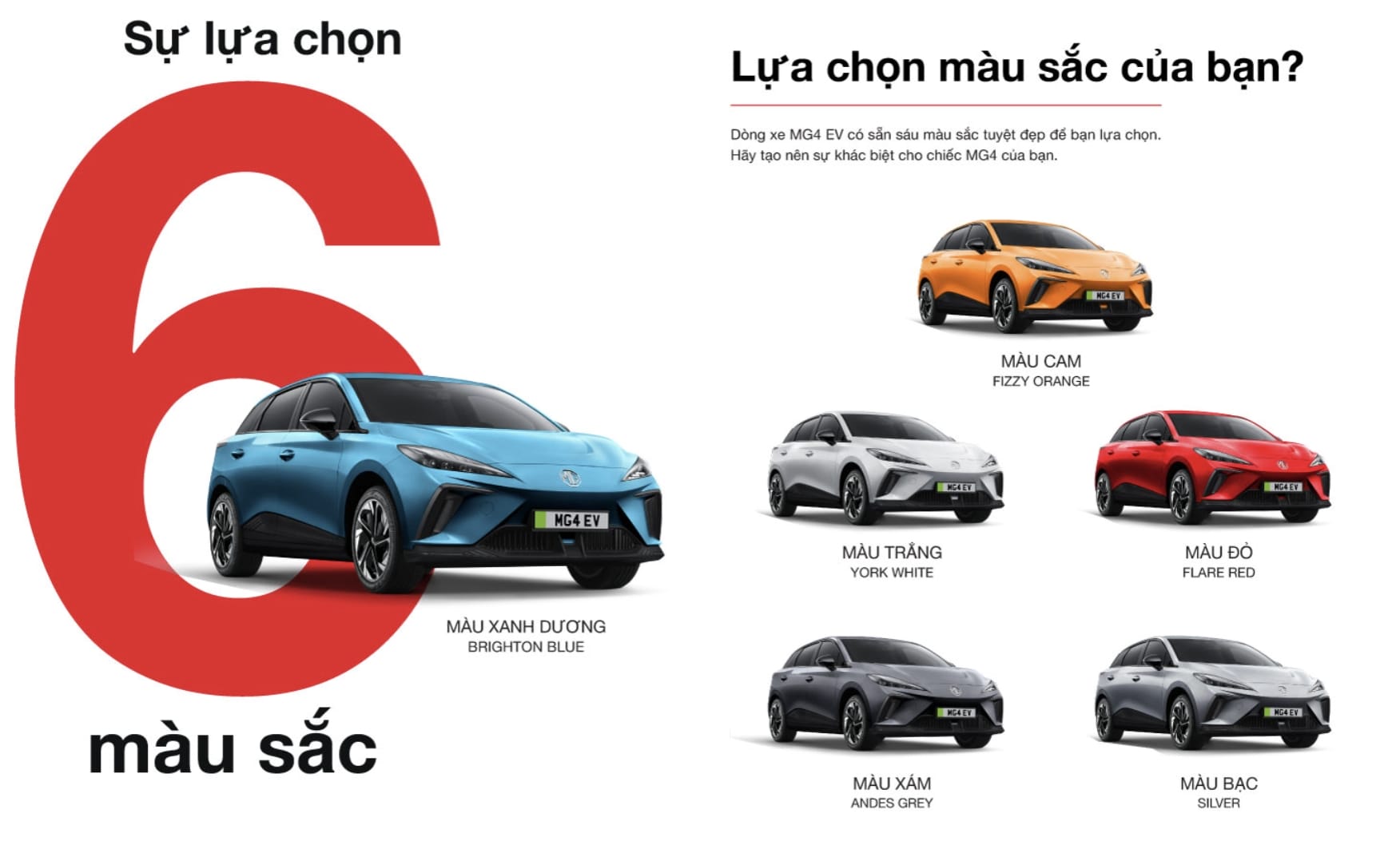 mg4 mau xe MG MG4 EV